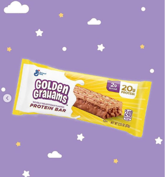 General Mills Golden Grahams Protein Bar (Pack of 6) with By The Cup Bag Clip