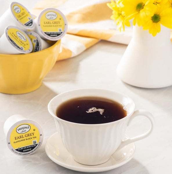 Twinings Herbal & Decaffeinated Tea Sampler - 20 Count Assorted Keurig 2.0 K-Cups - with 10 By The Cup Honey Stix