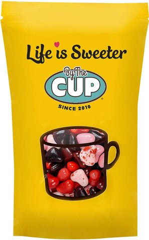Cherry Lovers Heart Shaped Gourmet Jelly Beans, 24 oz By The Cup Bulk Bag