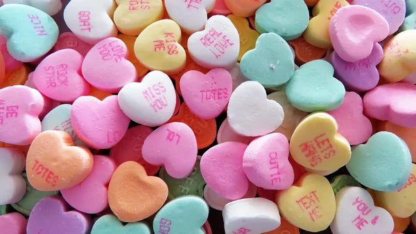 Small Candy Conversation Hearts, 2.5 Pound By The Cup Bag