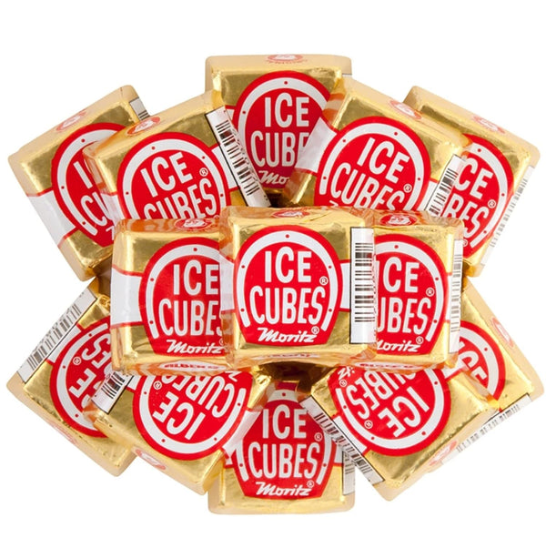 Albert's Moritz Ice Cubes Chocolate Candy 1 Pound Bulk Bag with By The Cup Stickers