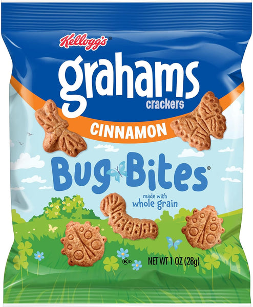 Kellogg's Bug Bites Graham Cracker Snack Pack, 1 oz (Pack of 30) with By The Cup Bag Clip