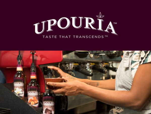 Upouria Blueberry Coffee & Tea Syrup Flavoring, 100% Vegan, Gluten-Free, Kosher, 750 mL Bottle - Pump Sold Separately