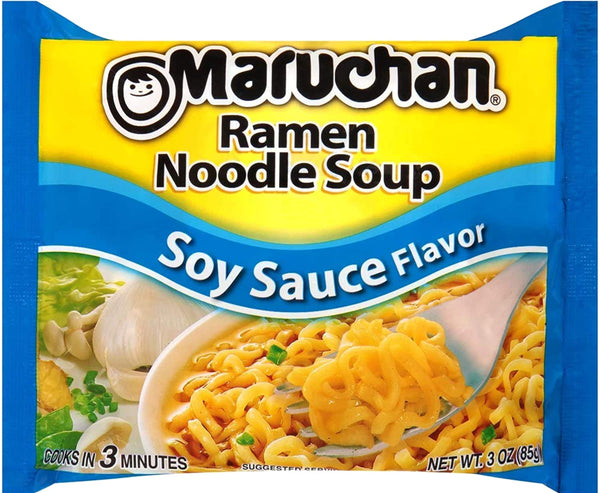 Maruchan Ramen Noodle Soup Variety, 7 Flavors, 3 Ounce Single Servings (Pack of 24) with By The Cup Chopsticks