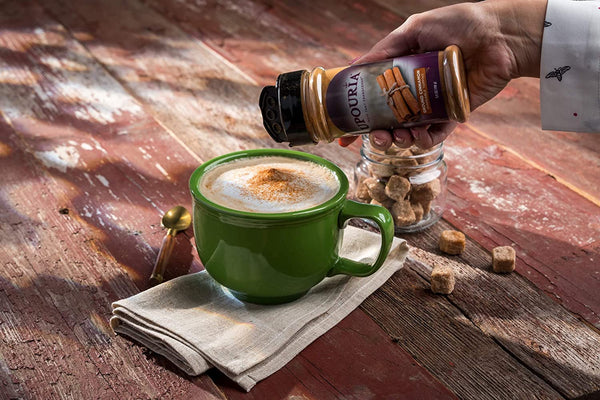 Upouria Cinnamon with Brown Sugar Shakeable Hot Cocoa and Coffee Topping 5.5 Ounce (Pack of 2)