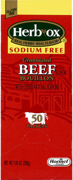 Herb-Ox Granulated Sodium-Free Beef Flavor Bouillon (Pack of 2) with By The Cup Swivel Measuring Spoon