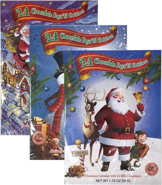 Albert's 24 Chocolate days to Christmas Advent Calendar (Pack of 3)