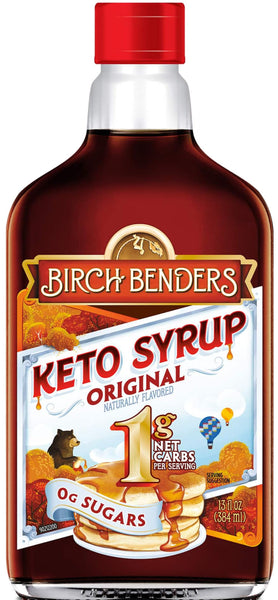 Birch Benders Original Keto Syrup, Gluten Free, Carb-Friendly, 13 fl oz (Pack of 2) with By The Cup Spatula Knife