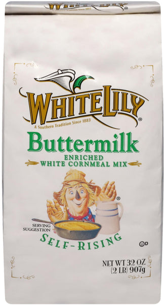 White Lily Self Rising Buttermilk Corn Meal, 2 lb Bag (Pack of 2) By The Cup Swivel Spoons