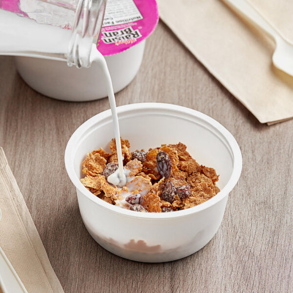 Kellogg's Raisin Bran Cereal, 1.25 oz Cup (Pack of 12) with 2 By The Cup Mood Spoons