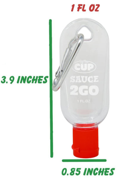 Sriracha Sauce, Non-GMO, Gluten-Free, Kosher, 20 Ounce Bottle (Pack of 2) with By The Cup Sauce 2 Go 1 oz Keychain Bottle