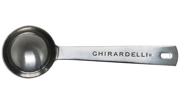 Ghirardelli White Chocolate Sauce, 16 Ounce Squeeze Bottle with Ghirardelli Stamped Barista Spoon