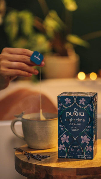 Pukka Herbal Tea Pack, 36 Count Variety, 12 of each Flavor: Night Time Berry, Night Time, Three Mint with By The Cup Honey Sticks