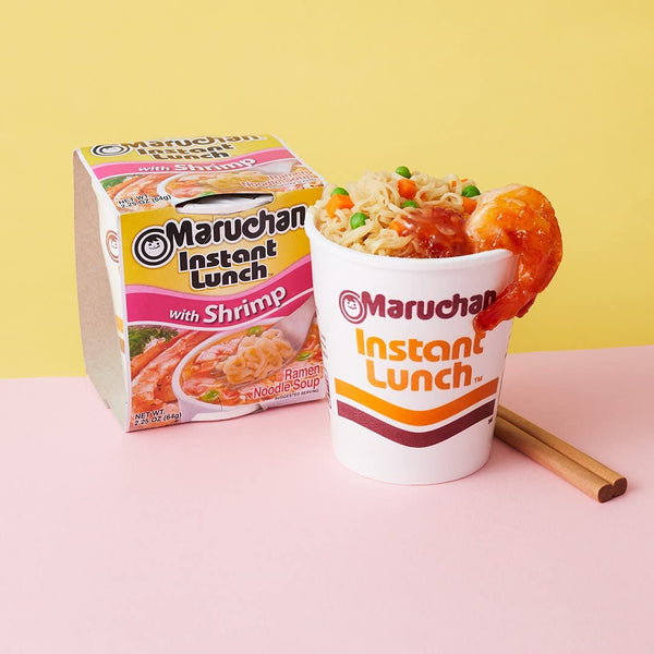 Maruchan Ramen Instant Lunch Variety, 12 Count, 6 Flavors with By The Cup Chopsticks