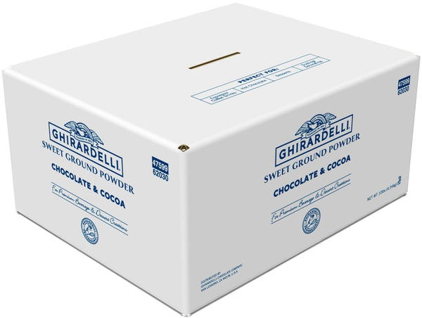 Ghirardelli Sweet Ground Chocolate & Cocoa Gourmet Powder, 10 lb Box with Ghirardelli Stamped Barista Spoon