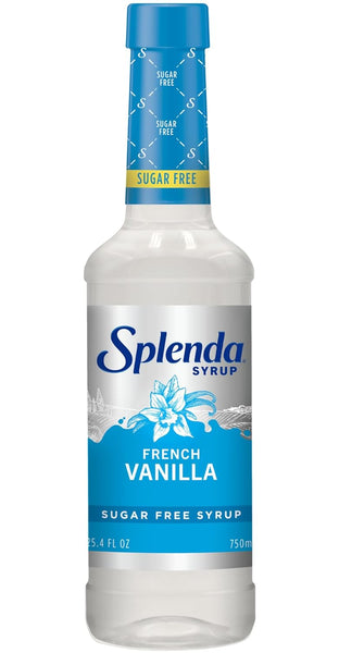 Splenda Sugar Free French Vanilla Coffee Syrup, 25.4 fl oz (Pack of 1) with By The Cup Gold Pump
