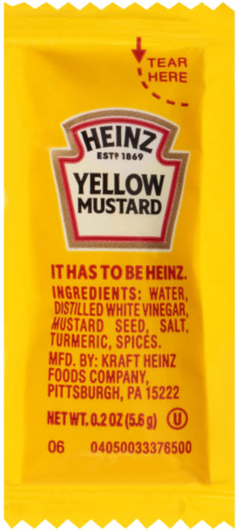 Heinz Condiment Packet Variety, Tomato Ketchup and Yellow Mustard (Pack of 180) with By The Cup Spreader