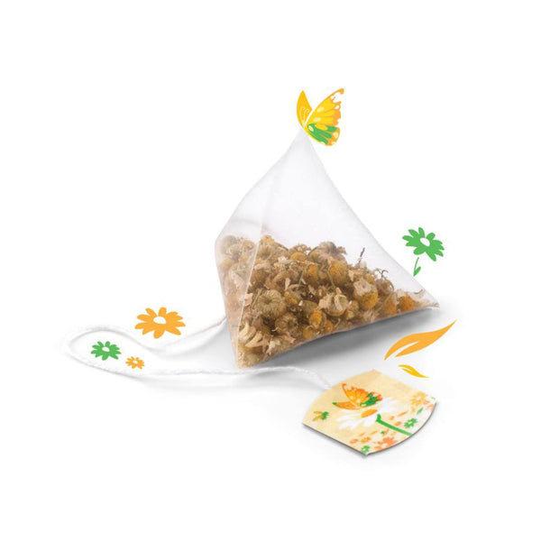 Twinings Discovery Collection Budding Meadow Camomile, 20 Large Leaf Pyramid Tea Bags with By The Cup Honey Sticks