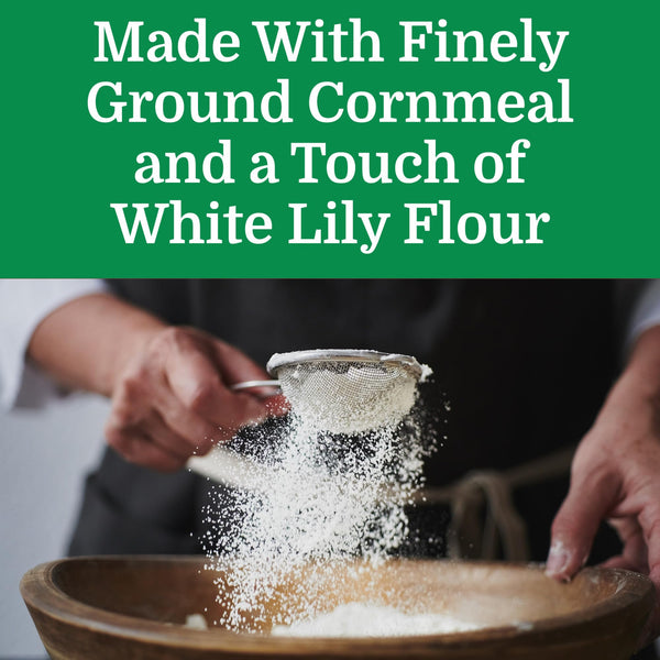 White Lily Enriched White Self Rising Corn Meal, 2 lb Bag (Pack of 2) By The Cup Swivel Spoons