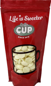 Merckens White Chocolate Melting Wafers 2 lb By The Cup Bag for Chocolate Fountain, Fondue Sets, Molds and More