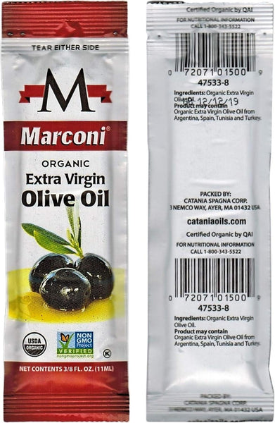 Marconi Single Serve Salad Dressing Variety, Approximately 33 of each, EVOO, Balsamic Vinegar, Salad and Sandwich Oil with By The Cup Toothpick Dispenser