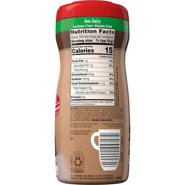 Coffee mate Chocolate Crème Sugar Free Powdered Creamer, 10.2 Ounces (Pack of 2) with By The Cup Coffee Scoop