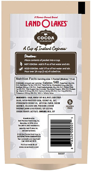 Land O Lakes French Vanilla & Chocolate Hot Cocoa Mix, 1.25 Ounce Packets (Pack of 8) with 2 By The Cup Mood Spoons