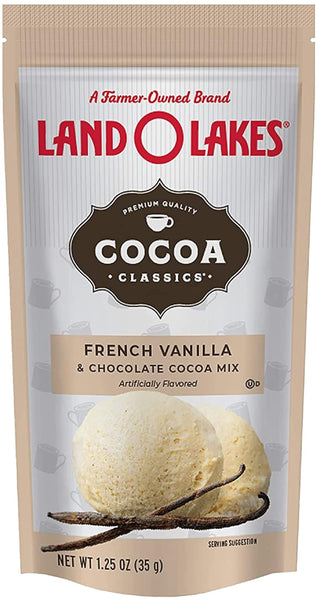 Land O Lakes French Vanilla & Chocolate Hot Cocoa Mix, Approximately 36 Packets, 1.25 Ounce each with By The Cup Cocoa Cup