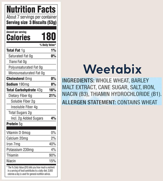 Weetabix Whole Grain Cereal Biscuits, 14 Ounce (Pack of 2) with By The Cup Mood Spoons