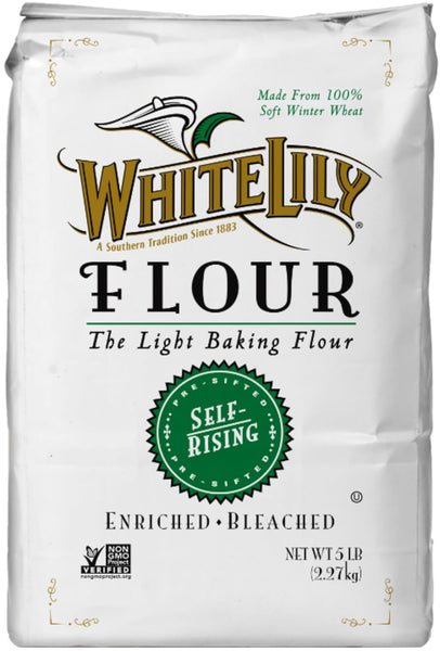 White Lily Non-GMO Self Rising Flour 5 lb Bag (Pack of 2) By The Cup Swivel Spoons