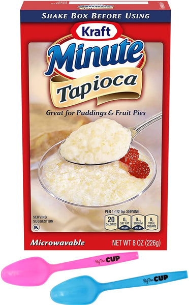 Kraft Minute Tapioca, 8 oz Box with By The Cup Mood Spoons