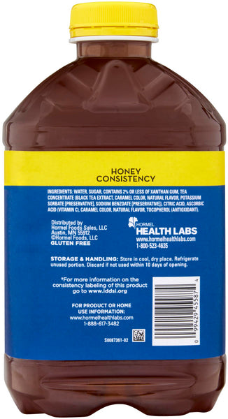 Thick & Easy Clear Thickened Iced Tea Flavored Drink, Honey Consistency, 46 oz with By The Cup Water Bottle