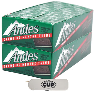 By the Cup Toothpicks with Andes Creme De Menth Thins, 120 Count Box (Pack of 2)
