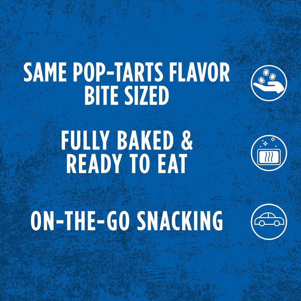 Pop-Tarts Bites Frosted Strawberry, 3.5 oz (Pack of 3) with By The Cup Bag Clip