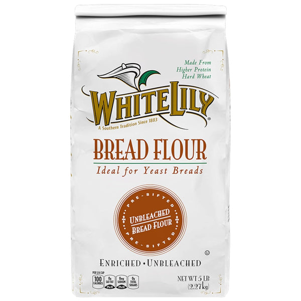 White Lily Bread Flour 5 lb Bag (Pack of 2) By The Cup Swivel Spoons