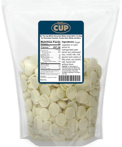 Merckens White Chocolate Melting Wafers 5 lb By The Cup Bag for Chocolate Fountain, Fondue Sets, Molds and More