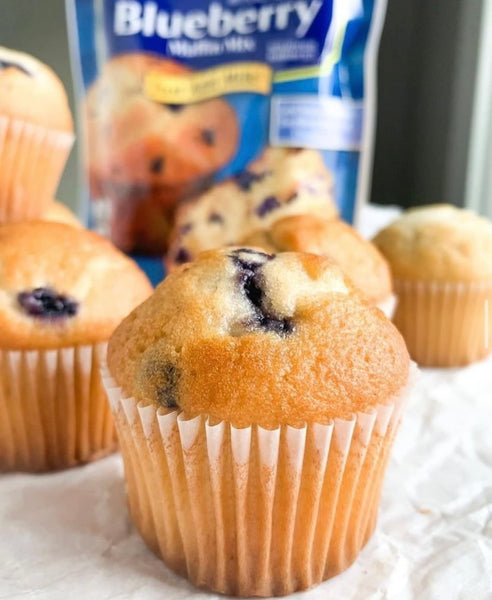 Martha White Blueberry Muffin Mix, 7 oz (Pack of 3) with By The Cup Swivel Spoons