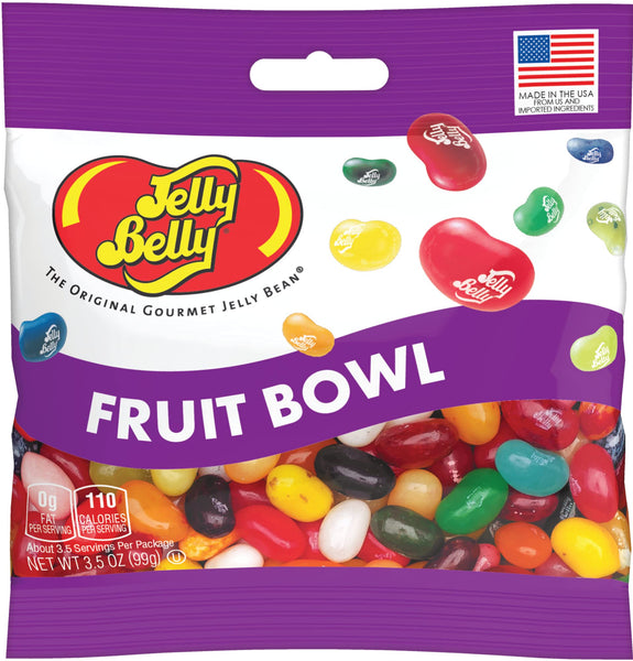 Fruit Bowl Jelly Beans, 3.5 oz (Pack of 2) with By The Cup Bag Clip