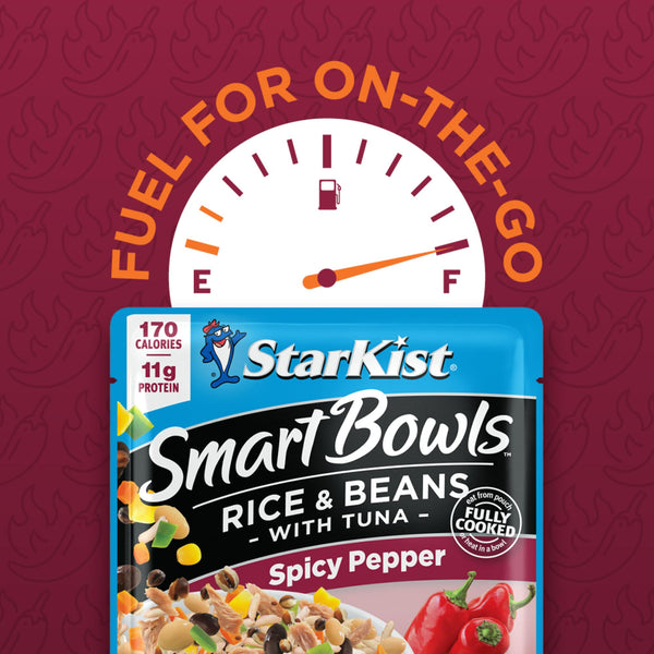 Starkist Smart Bowls, Spicy Pepper Rice & Beans Tuna, 4.5 oz (Pack of 3) with By The Cup Mood Spoons