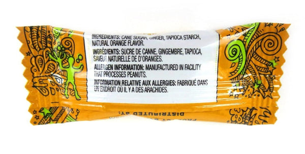 Gem Gem's Orange Ginger Chews Candy, 1 lb By The Cup Bag, Individually Wrapped