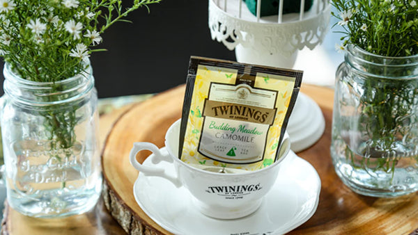 Twinings Discovery Collection Budding Meadow Camomile, 20 Large Leaf Pyramid Tea Bags with By The Cup Honey Sticks