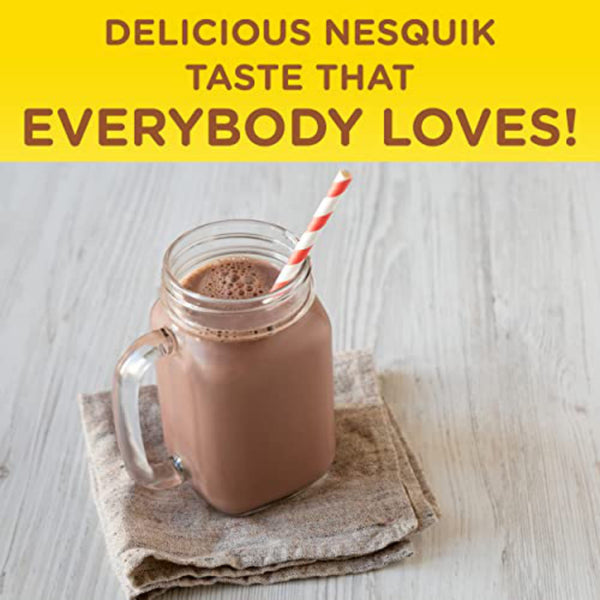 Nesquik Authentic Latin Flavor Powder Drink Mix Chocolate 14.1 oz (Pack of 2) with By The Cup Measuring Spoons