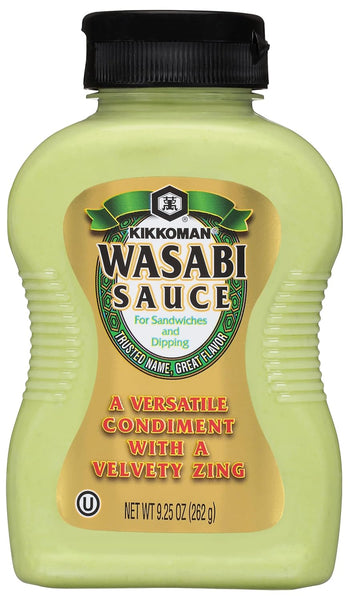 Kikkoman Wasabi Sauce 9.25 Ounce (Pack of 3) with By The Cup Spreader