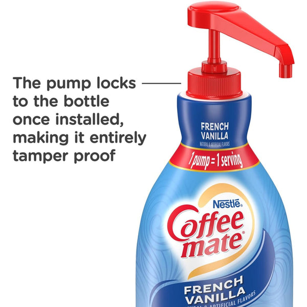 Coffee mate French Vanilla Liquid Concentrate, 1.5 Liter Pump Bottle with By The Cup Coffee Scoop