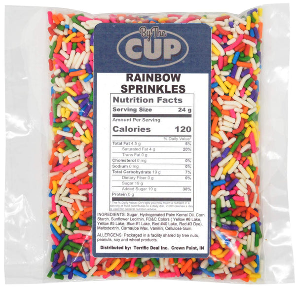 By The Cup Rainbow Sprinkles and Orange Soft Serve Mix, Lactose Free, Vegan, Gluten Free, 4.4 Pound Bag