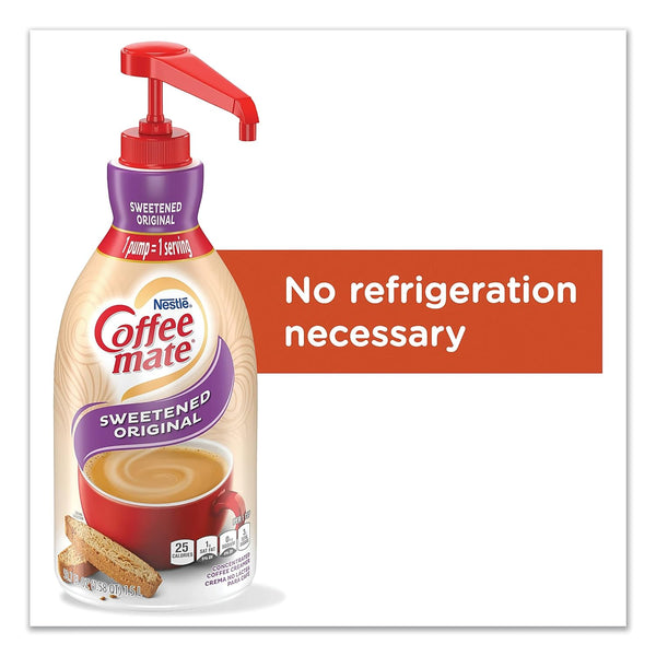 Coffee mate Sweetened Original Liquid Concentrate, 1.5 Liter Pump Bottle with By The Cup Coffee Scoop
