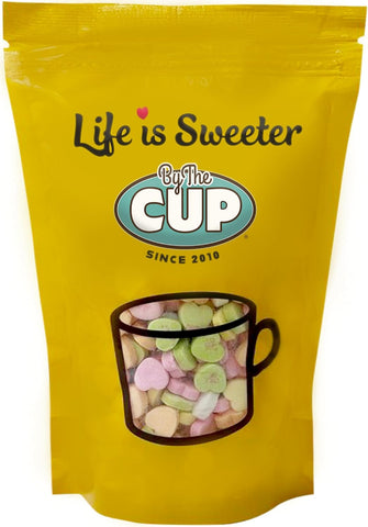 Small Candy Conversation Hearts, 1 Pound By The Cup Bag
