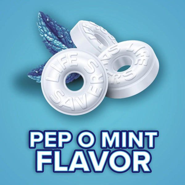 LifeSavers Pep-O-Mint Hard Candy, Individually Wrapped, 1 Pound By The Cup Bulk Bag