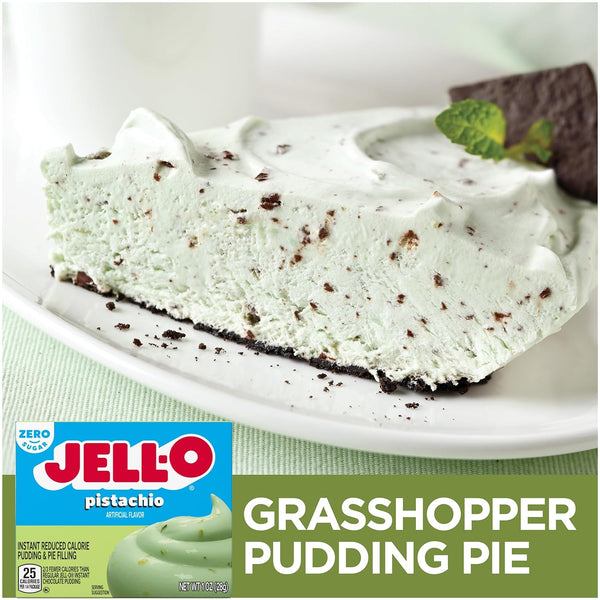 Jell-O Sugar Free Instant Pudding & Pie Filling Mix, 5 Flavor Variety, 2 of each Flavor with By The Cup Mood Spoons