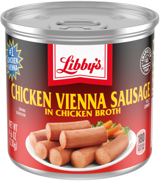 Libby's Chicken Vienna Sausage in Chicken Broth, 4.6 oz Can (Pack of 6) with By The Cup Toothpick Dispenser